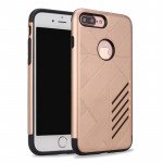 Wholesale iPhone 7 Dual Layer Armor Hybrid Case (Champagne  Gold)